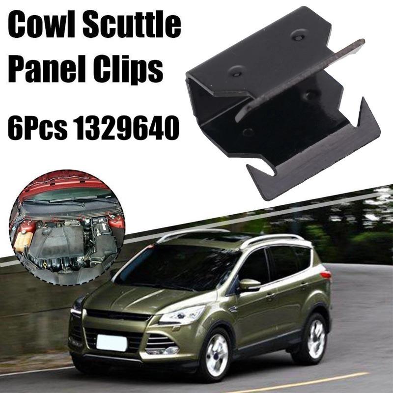 5/10PCS Cowl Scuttle Panel Trim Clips Metal Clamp Car Fastener For Ford Focus MK2 C-MAX 1329640 Outer Vent Grille Clip Retainer