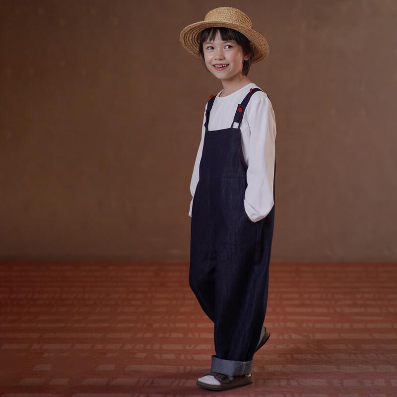 Hacikis Kids  Loose Fit Denim Overalls 110