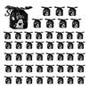 Transparent Cookie Bags with Drawstrings 48 Pcs Halloween Candy Bags, Kids Trick or Treat Goodie Cute Rabbit Small Containers for Party Ear