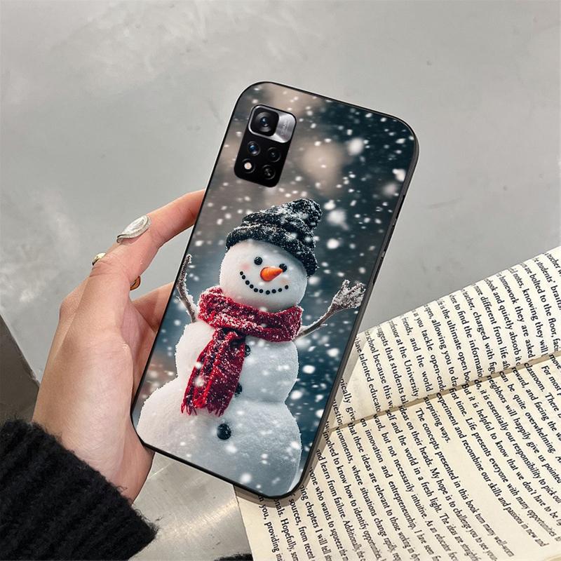 

Phone Case For Xiaomi Redmi note 14 Pro 14 13 12 11 10 Pro 14S 12S 11S Redmi 14C 13C 10 Snowman Christmas Redmi 10