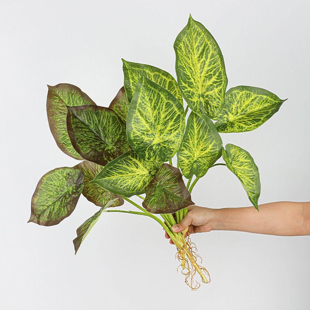 Large Size Artificial Plant 7 Heads Simulation Turtle Leaf Fake Greenery  Leaf  Photo Props