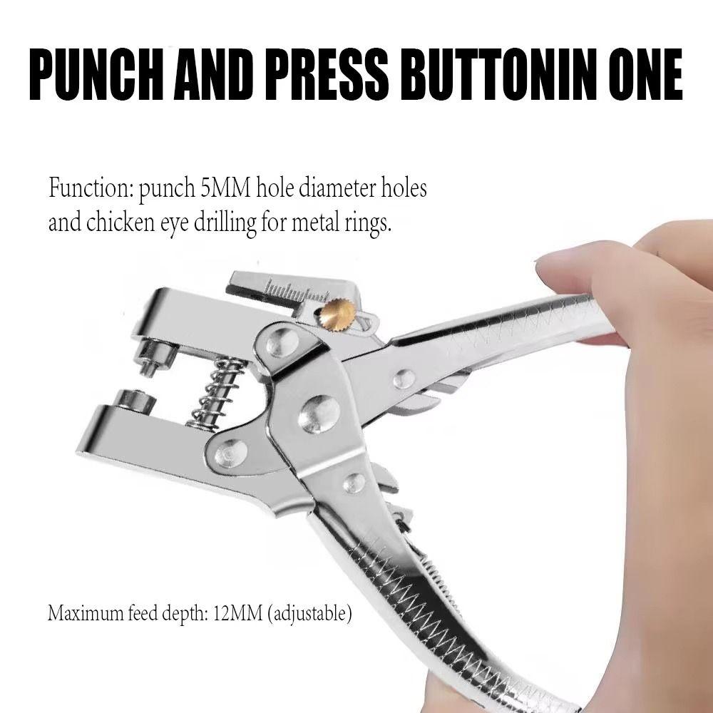 Hollow Design Grommet Pliers Portable Handheld Metal Buttonholes Tool Rivet Setting Tool  Craft Kit