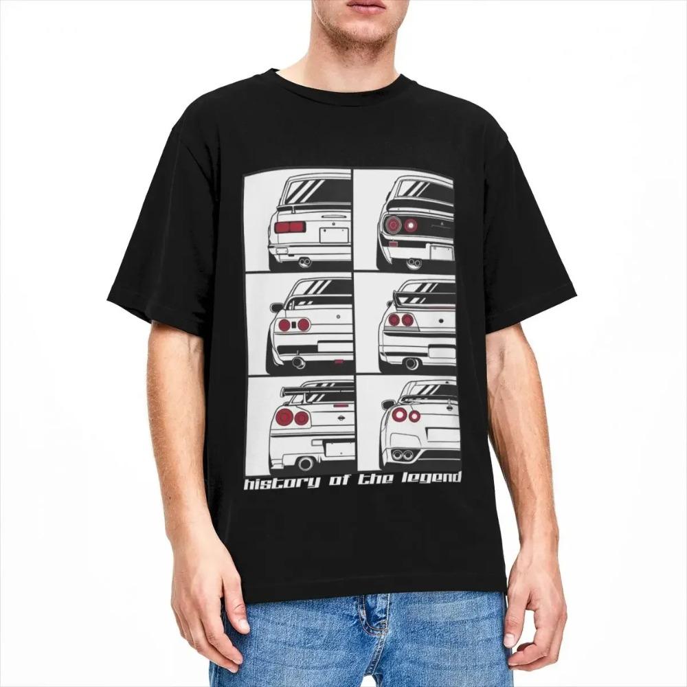 Awesome JDM GTR Skyline History T Shirt Men Women  Japan Car Gt-r R34 Tees Shirt Birthday Present Clothes