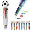 2Pcs Retractable Ballpoint Pen Cartoon Sports Ball 4-Color Mini Journal Pen with Football Basketball