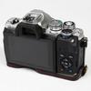 For Olympus OM-D E-M10 Mark IV Camera Case Leather Bottom Case Easy To Replace Battery