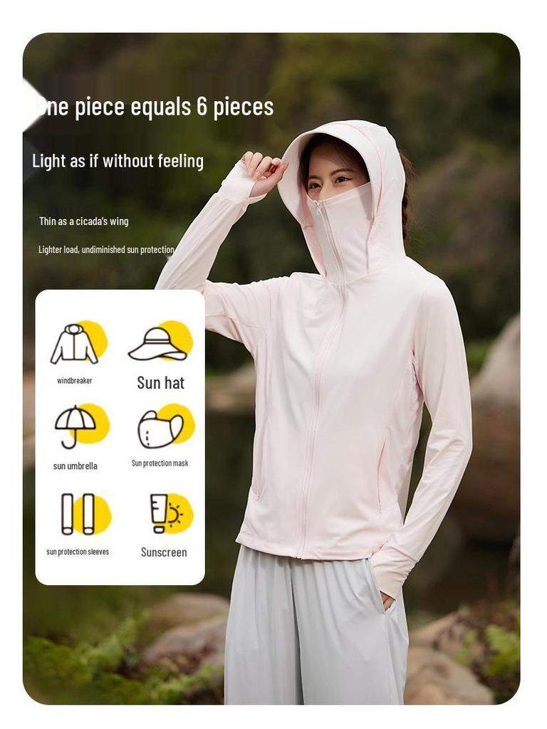Ultra Cool Ice Silk Sun Protection Jacket - Breathable, UV Shielding for Women & Men with Large Brim - Perfect for Outdoor Summer Wear