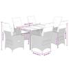 VidaXL Garden Dining Set and Cushions 7 Pcs Grey Rattan, Outdoor Dining Set, Dining Room Furniture 3276739
