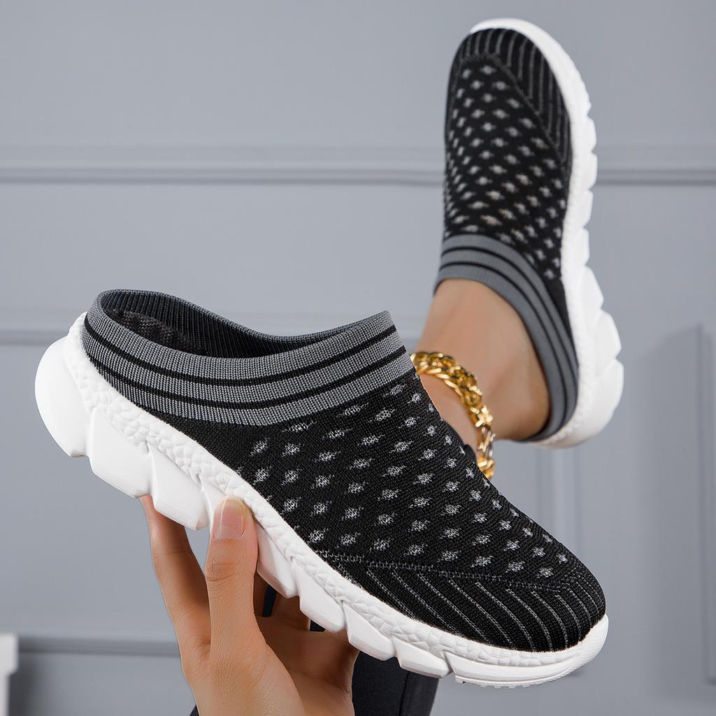 TUINANLE Woman's Shoes Summer Slip on Casual Sandals Lady Mesh Plus Size Walking Slippers