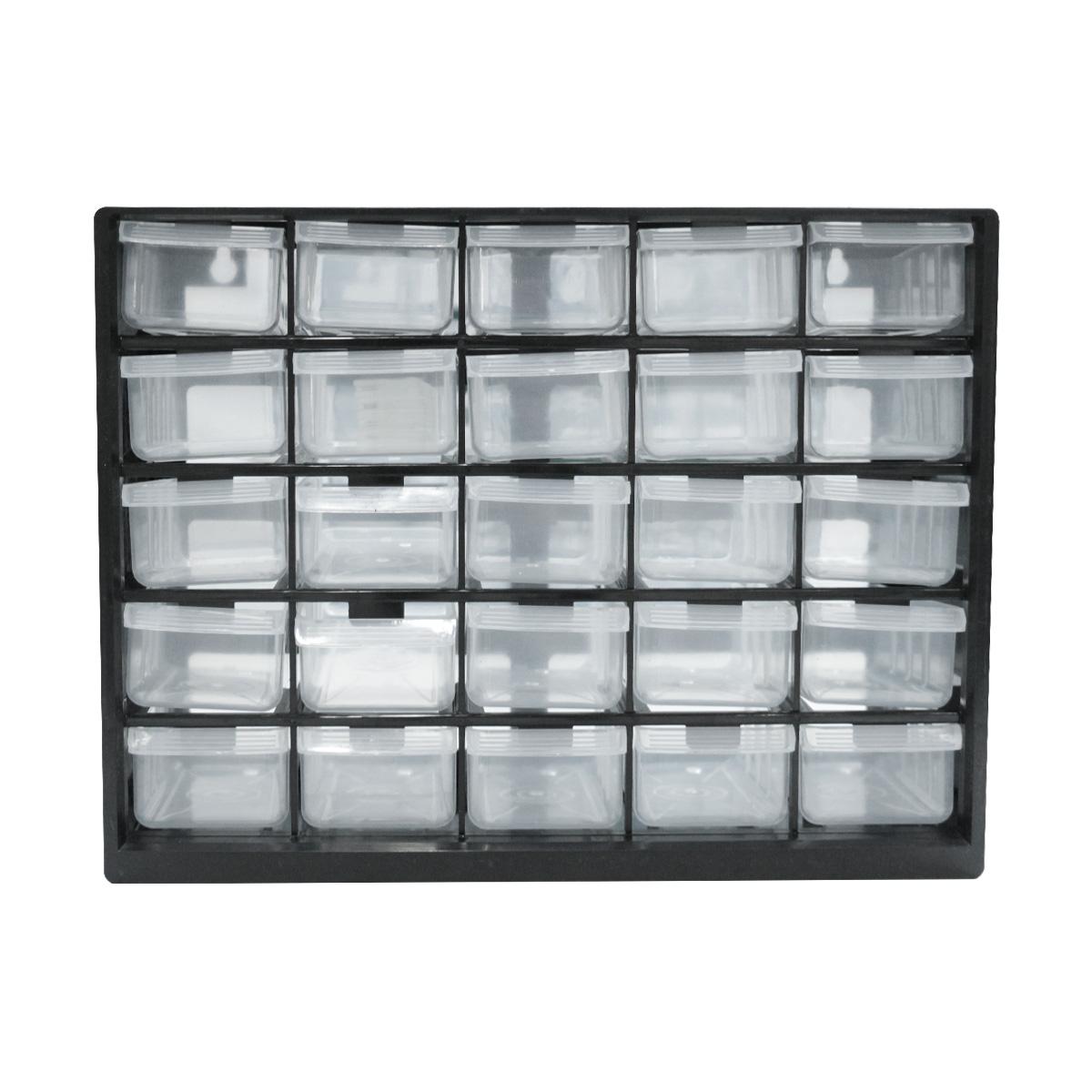 25 Multi-grid Drawer Parts Box Wall-mounted Screw Classification Component Box Tool Case electronic components Storage ToolBox чёрный