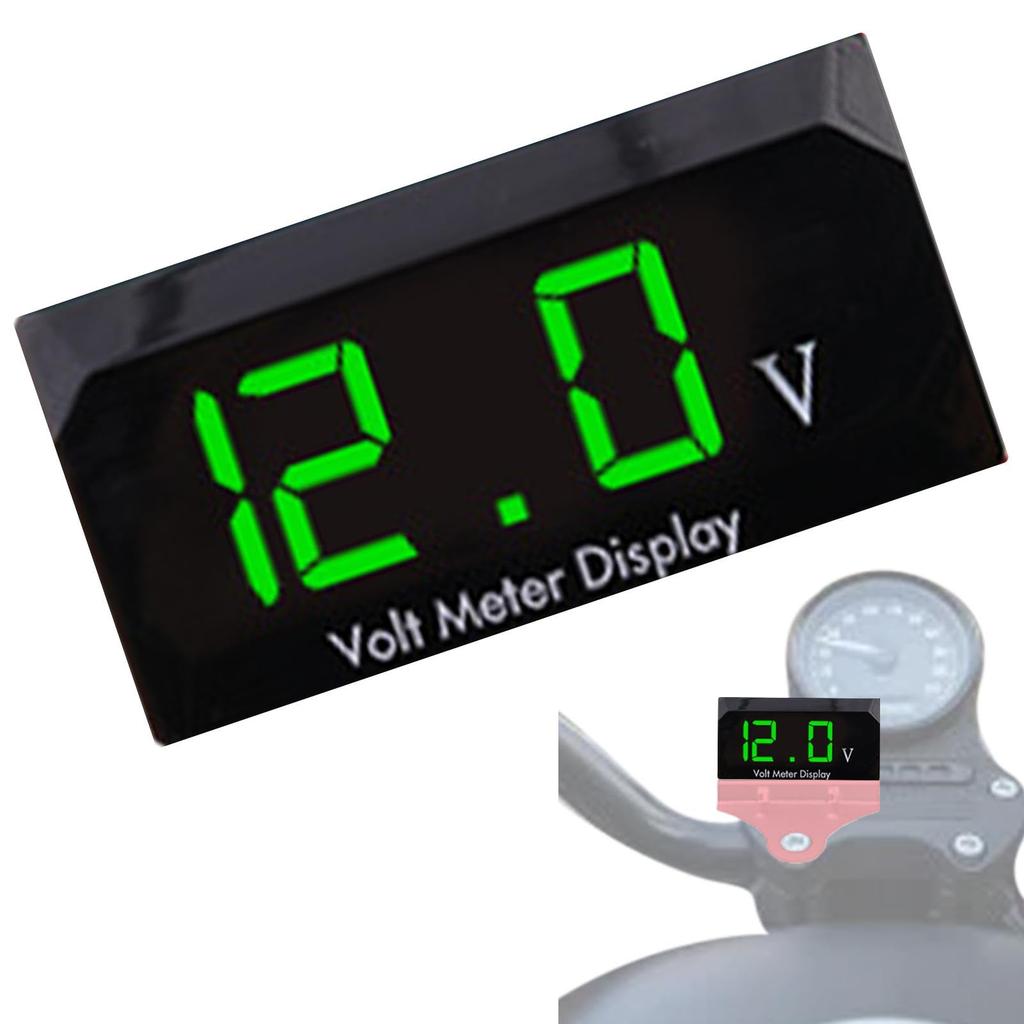 Auto Meter Voltmeter, Digital Voltmeter Gauge for Car | Digital Display Voltmeter Head Bracket