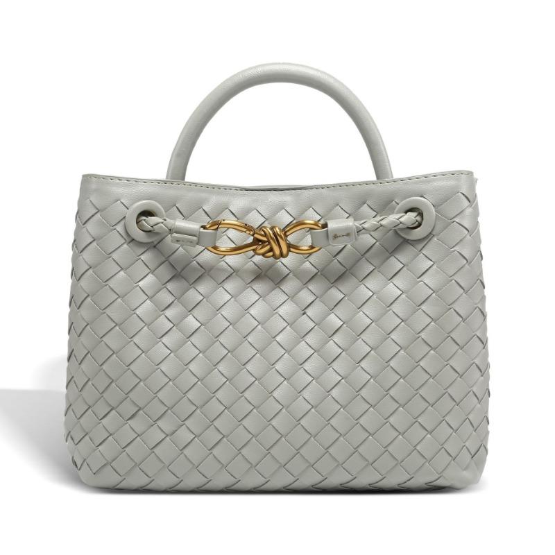 New metal rope buckle woven bag shoulder messenger bag large capacity fashion