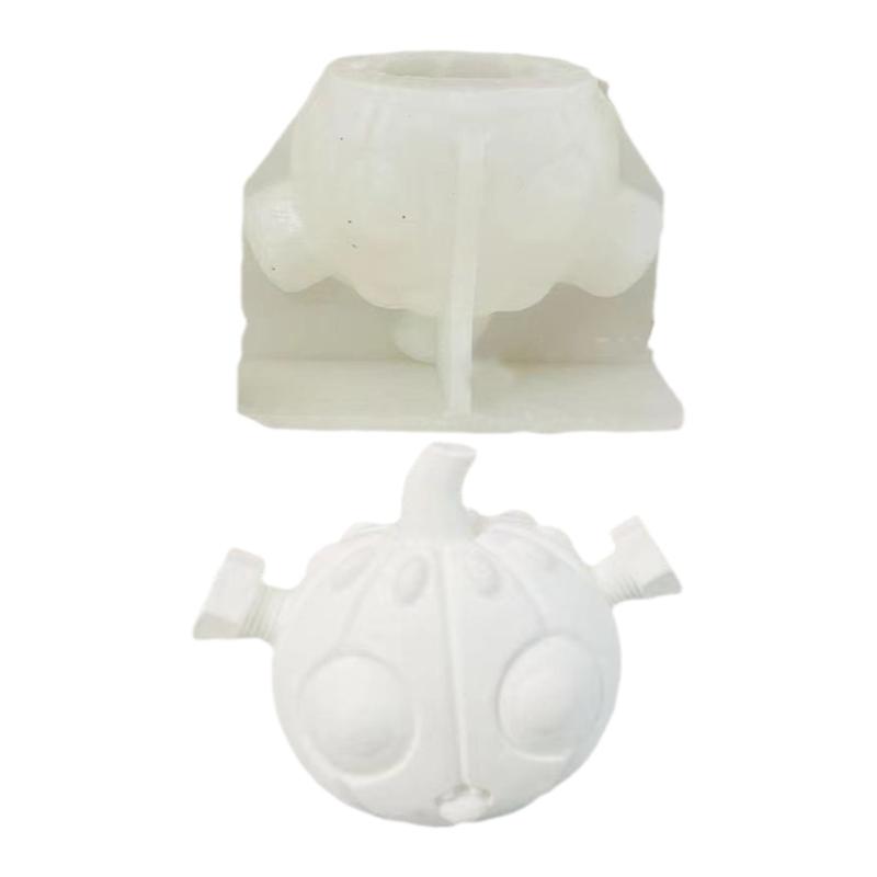 Versatile Silicone Mold for Robot Pumpkin Candle Halloween Aromatherapy Mould Easy Release Festive Decoration Molds
