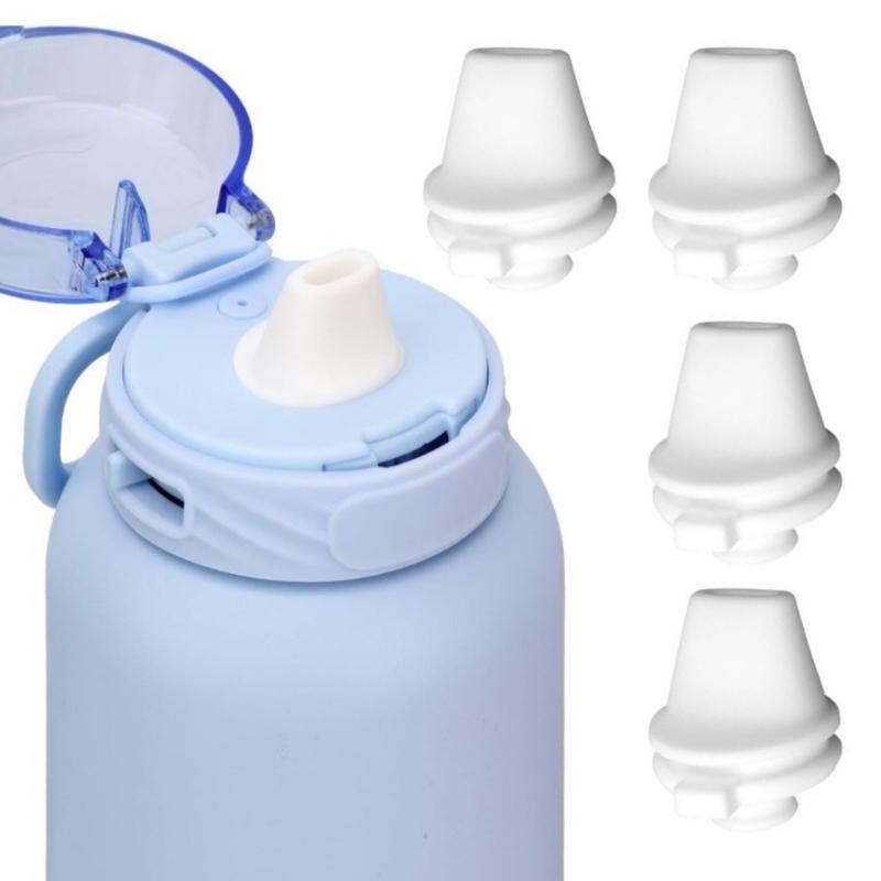 4pcs Silicones Spouts Mouthpieces Heat Resistant Water Bottles Mouthpieces Part Travel Water Bottles Accessory