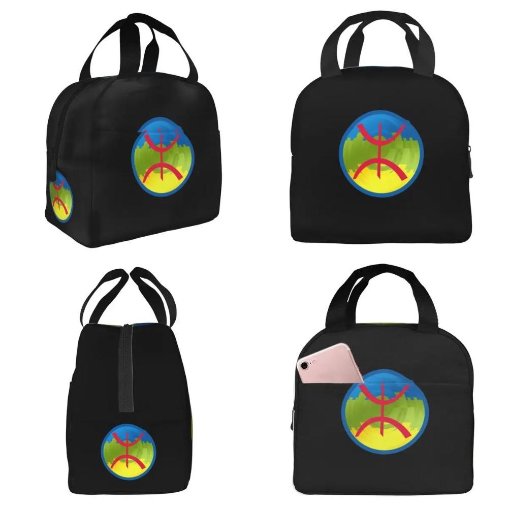 Berber Kabyle Berbers Amazigh Flag Insulated Lunch Bag for Women Office Cooler Thermal Food Box Tote Portable Lunch Boxes