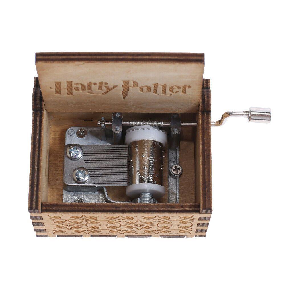 Harry Potter Engraved Wooden Music Box Vintage Storage Box Design