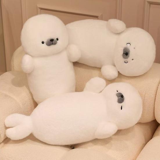 Seal Plush Doll Soft Stuffed Animal Pillow for Sleep & Anxiety Relief 70cm Cute