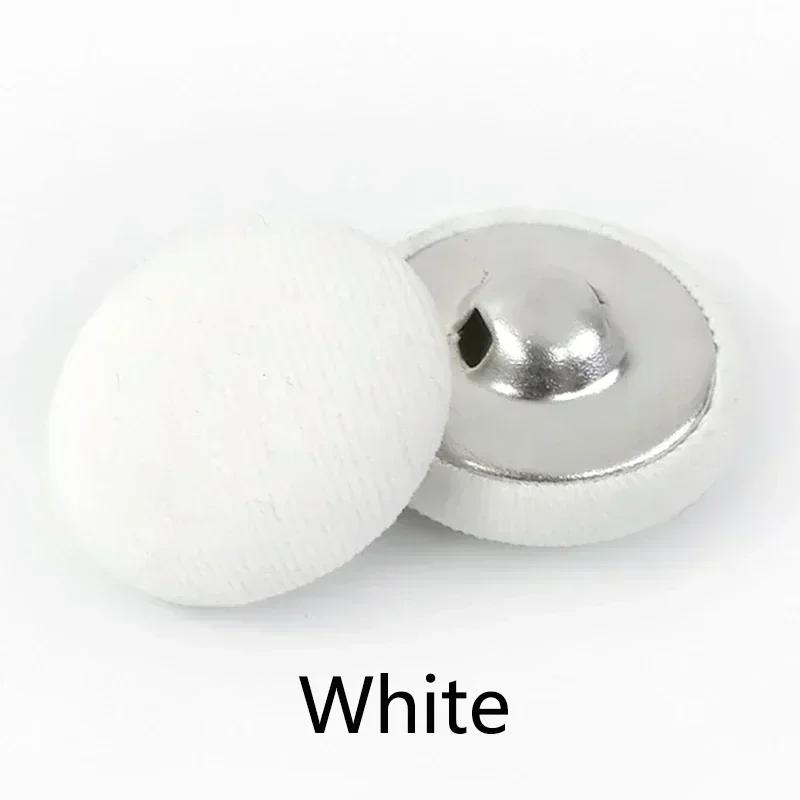 20Pcs Meetee 11-30mm Round Cloth Covered Button Decorative Shank Buttons for Suit Coat Dress Clothes Sewing Buckle Accessories