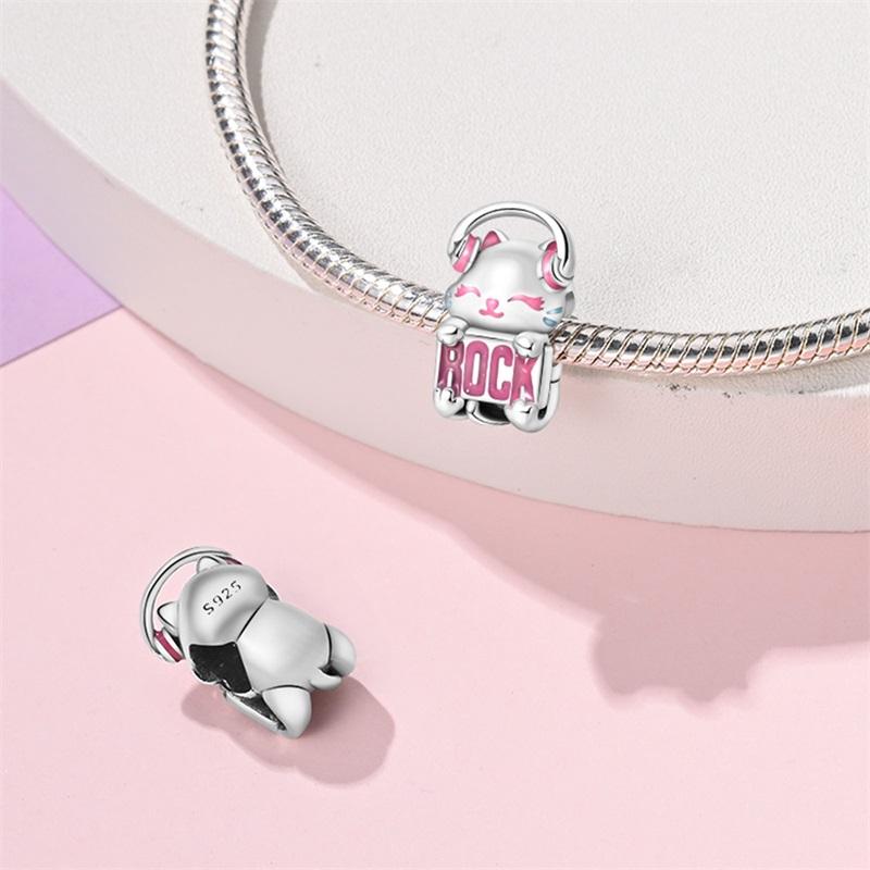 Charms Copper Cute Cartoon Animal Series Beaded For 3Mm Original Bracelet Necklace Women Luxury Exquisite Diy Jewelry Gift