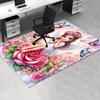 Office Carpet Angelic Guardian Angel with Flowers and Butterflies Sofa Rug, Chair Mat Protec