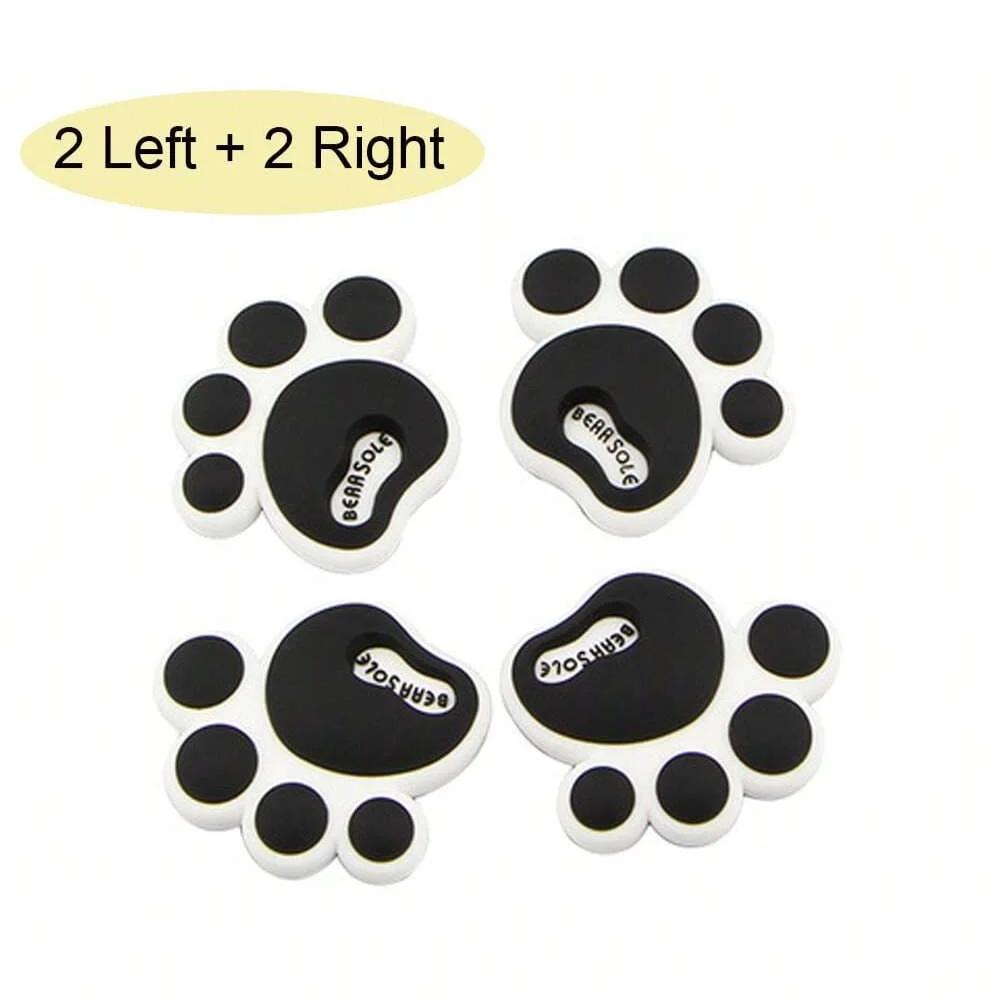 4Pcs Cute bear's-paw Car Door Edge Guard Strip Scratch Protector Anti-collision Corner Bumper Protective Sticker Decoration