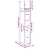 Narrow Tall Cabinet White 30 x 42.5 x 225 cm Particleboard
