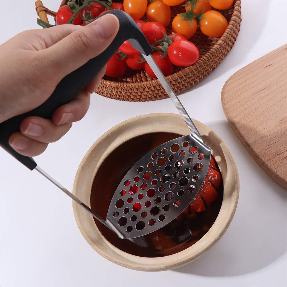 Handheld Potato Masher Non-slip Plastic Handle Potatoes Presser Portable Potato Smasher  Fruit