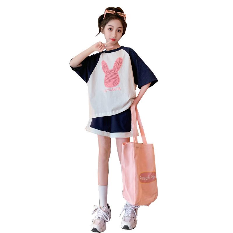 Girls' Summer Outfit New Summer Clothes Children'S Casual Wear Stylish Sportswear For Older Girls Summer Style