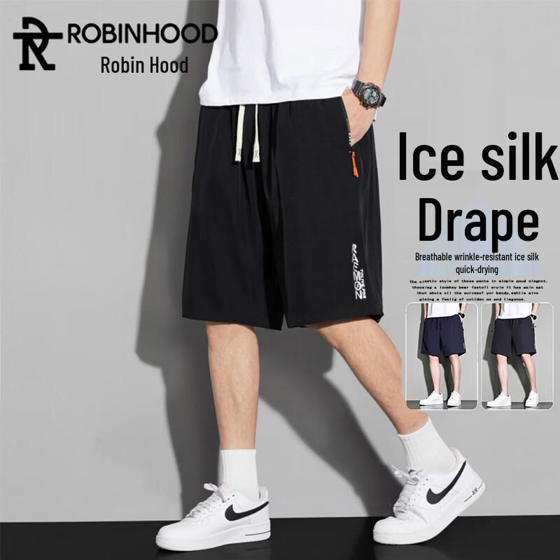 ROBINHOOD Men s Summer Ice Silk Quick Dry Loose Sports Casual Shorts 5XL