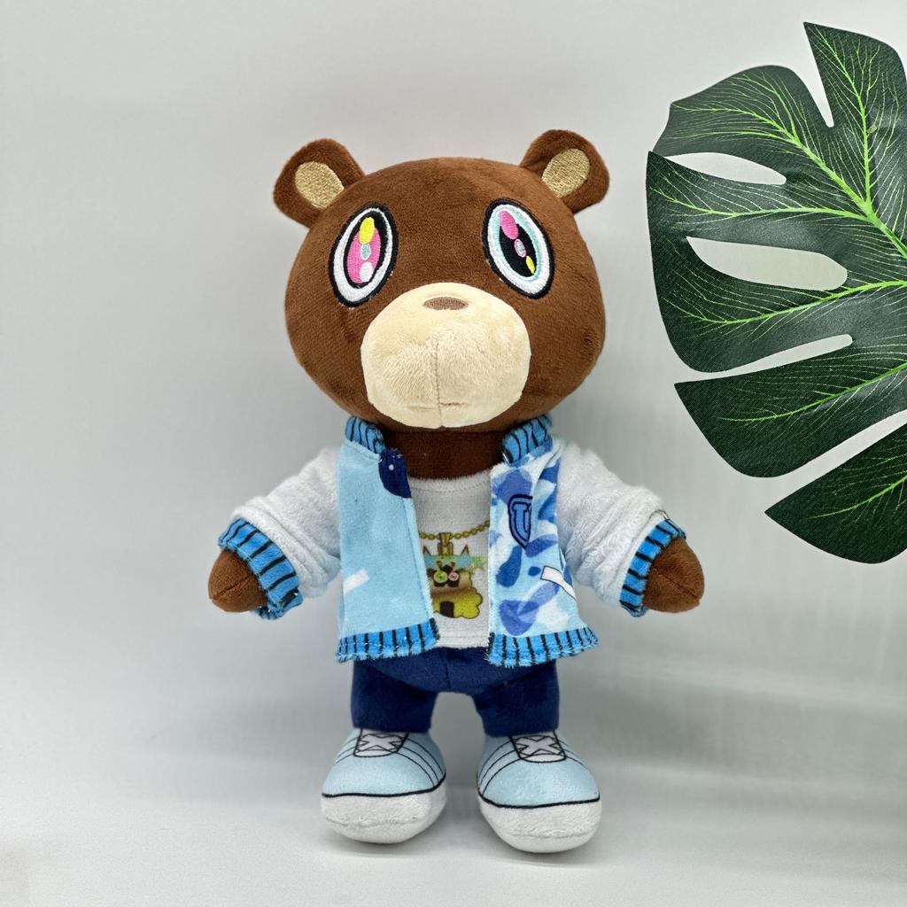 25-30CM Funny Joy Kanye Teddy Bear Plush Toy Cartoon Bear Dolls Stuffed Soft Toy Christmas Birthday Gift For Children