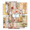 24 Sheets Vintage Floral Theme Snow Sock Craft Paper Pads Cutting Dies Art Background Origami Scrapbooking Card Making