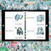 65-Piece Hatsune Miku Decorative Sticker Set for Luggage & Notebooks