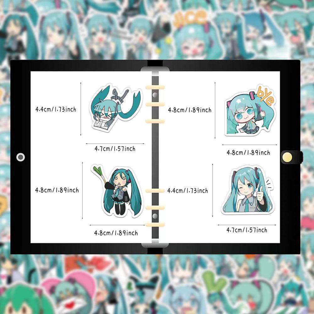 65-Piece Hatsune Miku Decorative Sticker Set for Luggage & Notebooks
