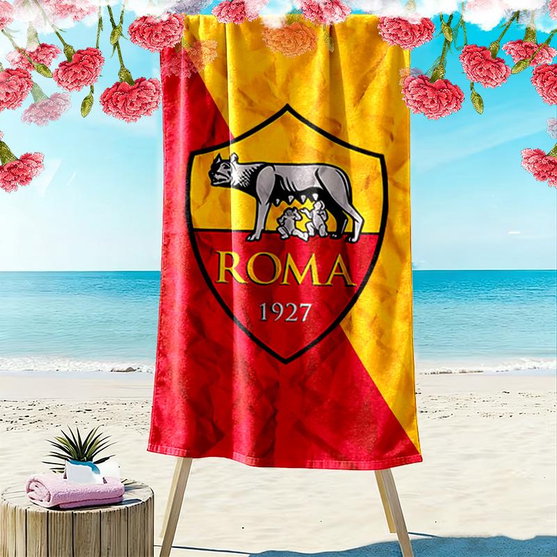 A.S Roma Print Beach Towel, Large Soft Quick Dry Towel for Beach Camping Swimming
