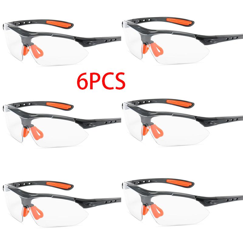 

1/3/6PCS Clear Safety Goggles for Cycling Working Anti Splash Wind Dust Proof Eyewear for Women Men