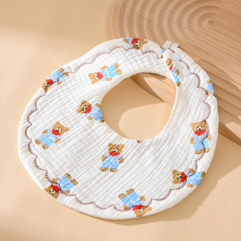 Soft Six-Layer Pure Cotton Baby Bib - Gauze Newborn Saliva Towel