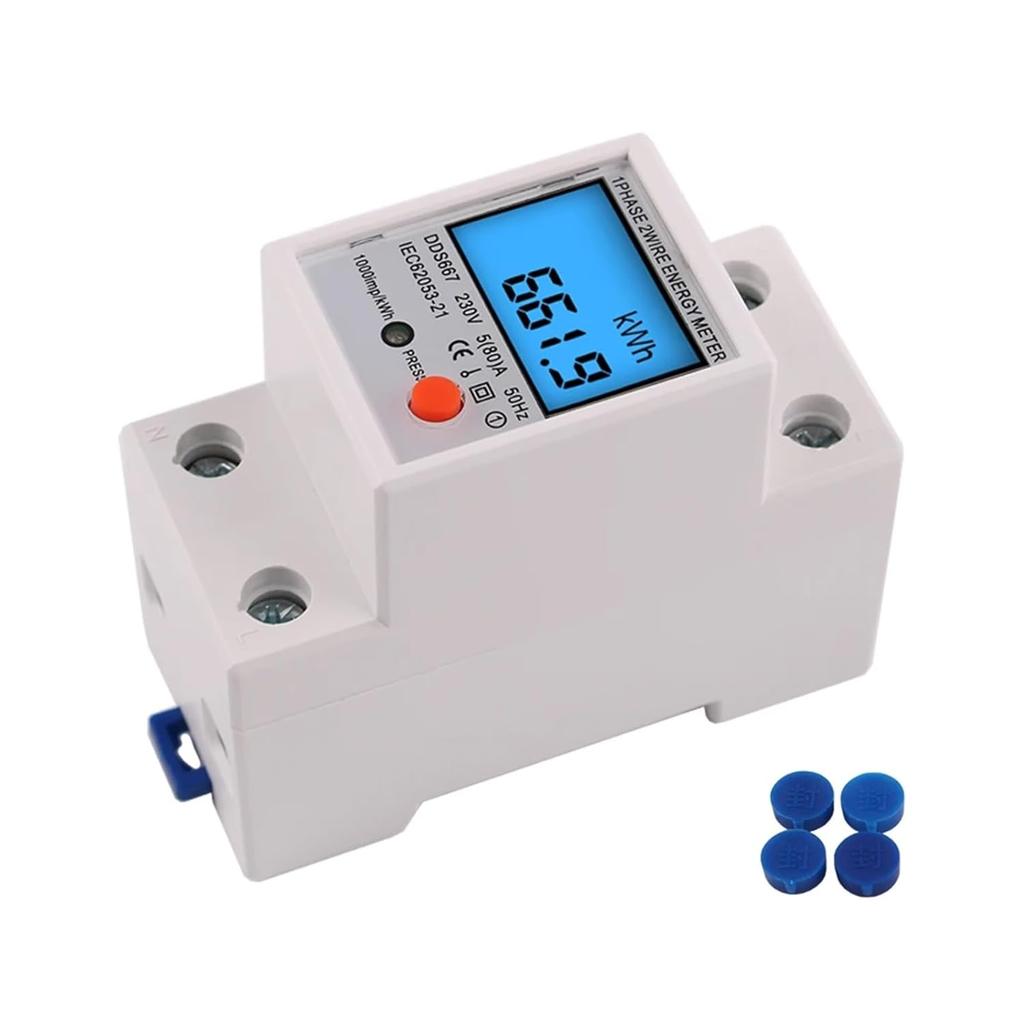 Single Phase Din-Rail Energy Meter 1PHASE 2WIRE Energy Meter DDS667 230V 110V 50hz/60hz Illumination electricidad(110V)