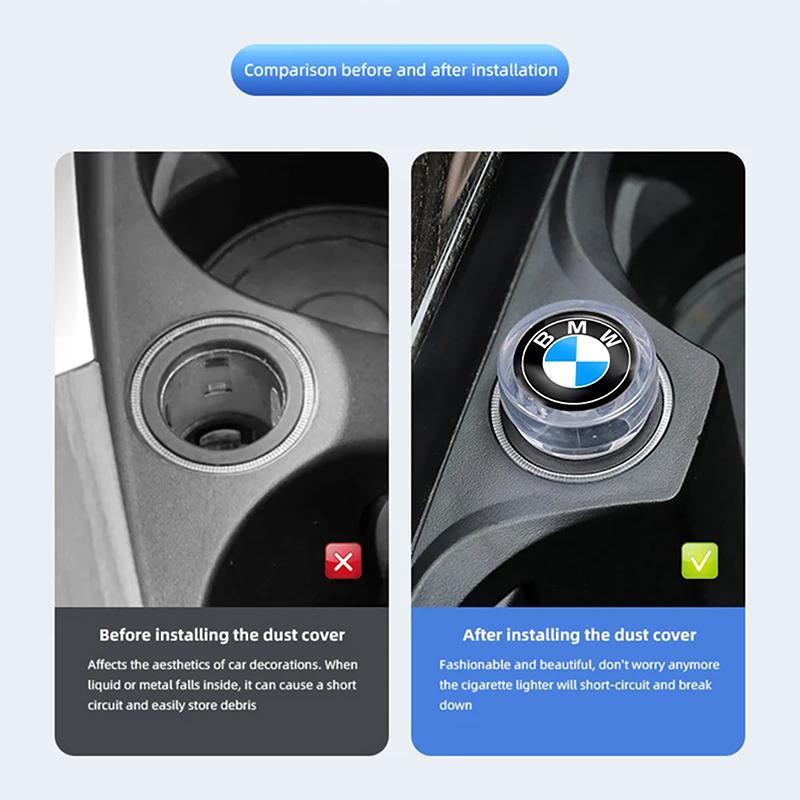 Car Cigarette Lighter Cover Dust Proof Decoration Cap For BMW M Performance X1 X3 X4 X5 E46 E90 F20 E60 E30 E36 Auto Accessories