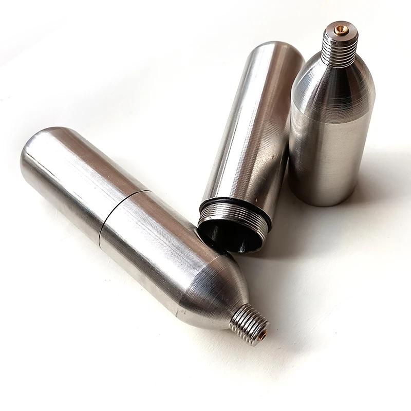 Refillable Co2 Cartridge 3/8-24UNF Threaded for Home Homebrew Soda Beer Brewing Juice Ball Rechargeable Reusable Life Vest Tire