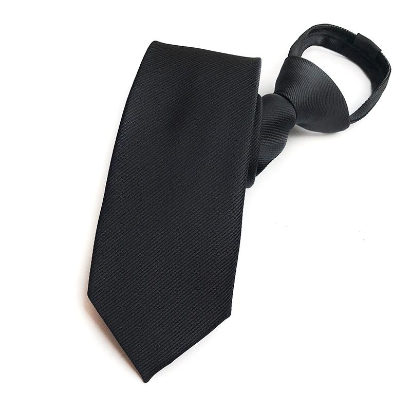 Cravată de afaceri pentru bărbați de 8 cm, cu fermoar, cravată cu nod leneș, decorațiuni occidentale