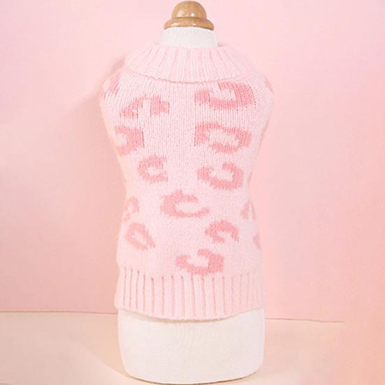 Delicate Pet Sweater Short Sleeve Woolen Yarn Warm Printed Dog Clothes
