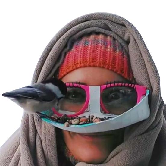 Bird Feeder Glasses for Face Eye Level Bird Feeding Station Wearable Face