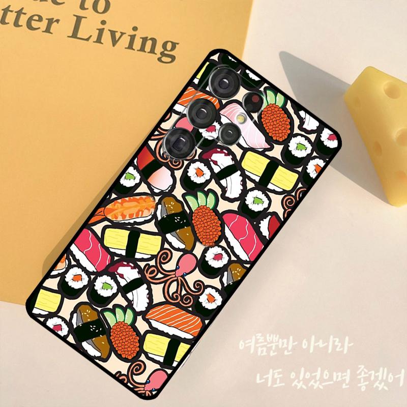 Sushi Food Phone Case For Samsung Galaxy S25 S24 Ultra S9 S10 S20 S22 S21 Plus S23 FE Back Cover Shell