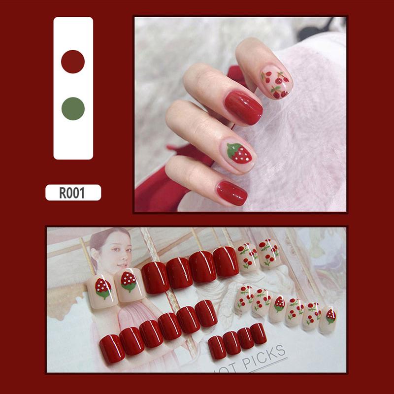 24 Pieces Boxed New Finished Nail Patch Fake Nail Wearable Nail Patch Waterproof