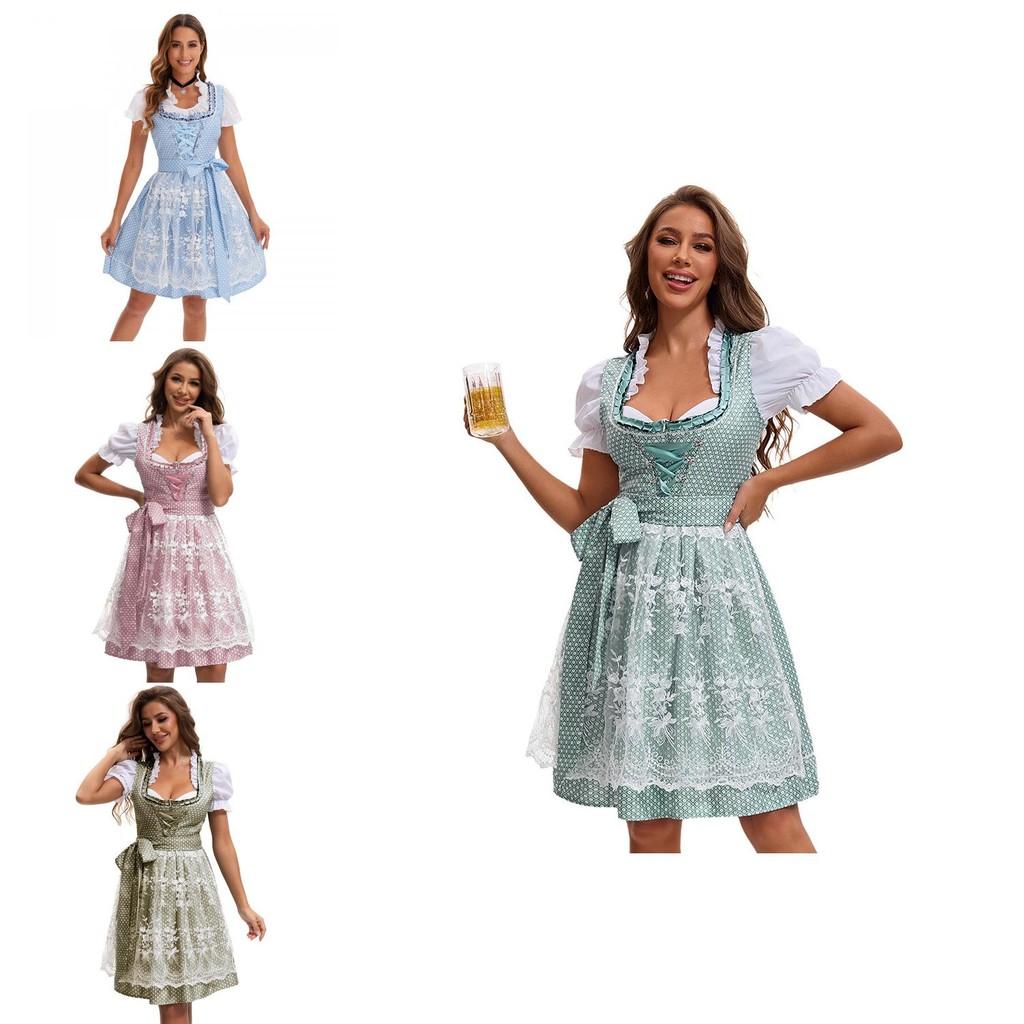 Ethnic Print Beer Dress For Women With Polyester Fabric For Costume Party And Cultural Events