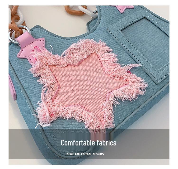 2024 Trendy Y2K Japanese Spicy Girl Denim Shoulder Crossbody Bag