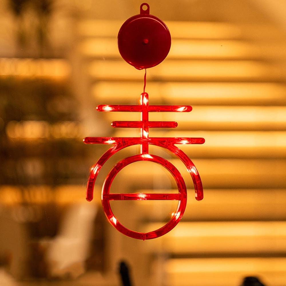 

Acrylic Chinese New Year Lantern Red Spring Festival Red Lights Pendant Wall Style C