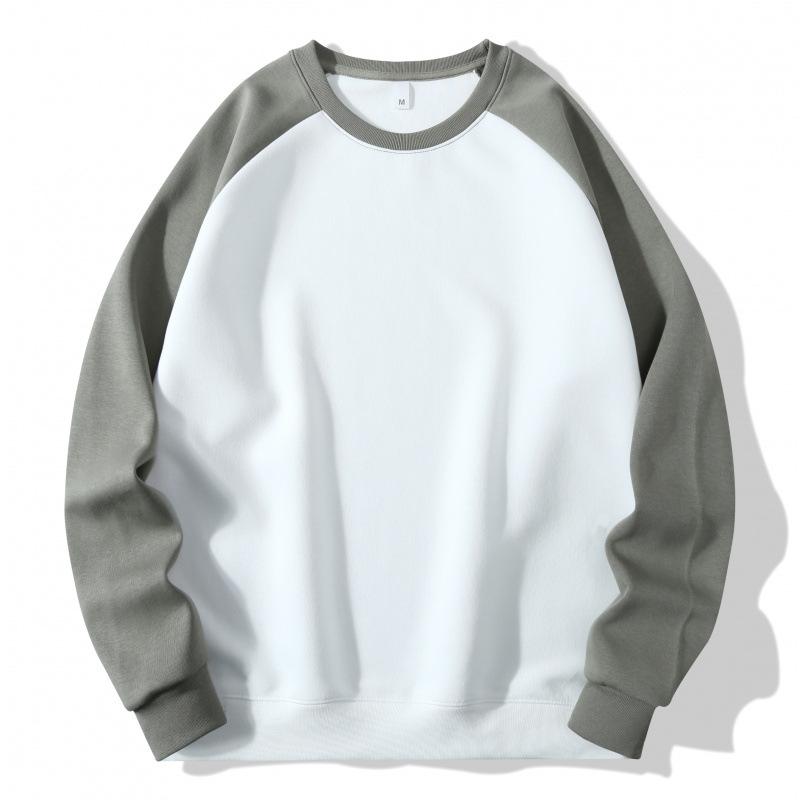 Men's Round Neck Sweatshirt, Autumn and Winter Long Sleeved Sweatshirt, Solid Color Loose Sweatshirt