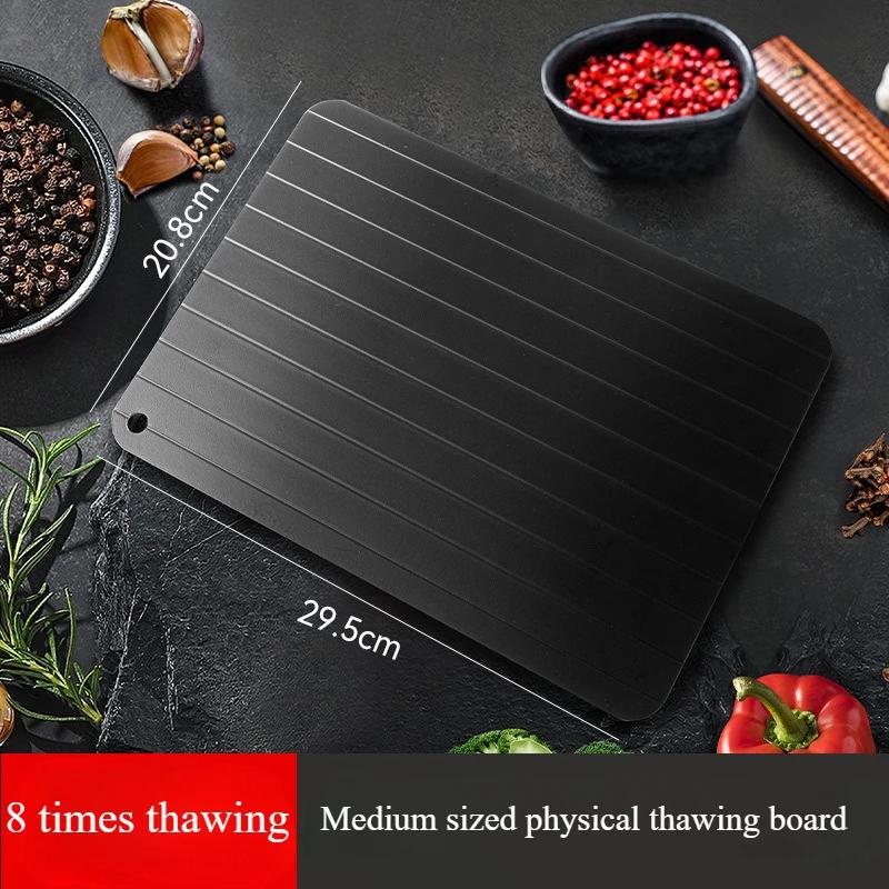 Rapid Defrosting Tray Fish Fruits Meat Foods Defrosting Board Aluminum Alloy Quick Ice Melting Device Household Kitchen Tools