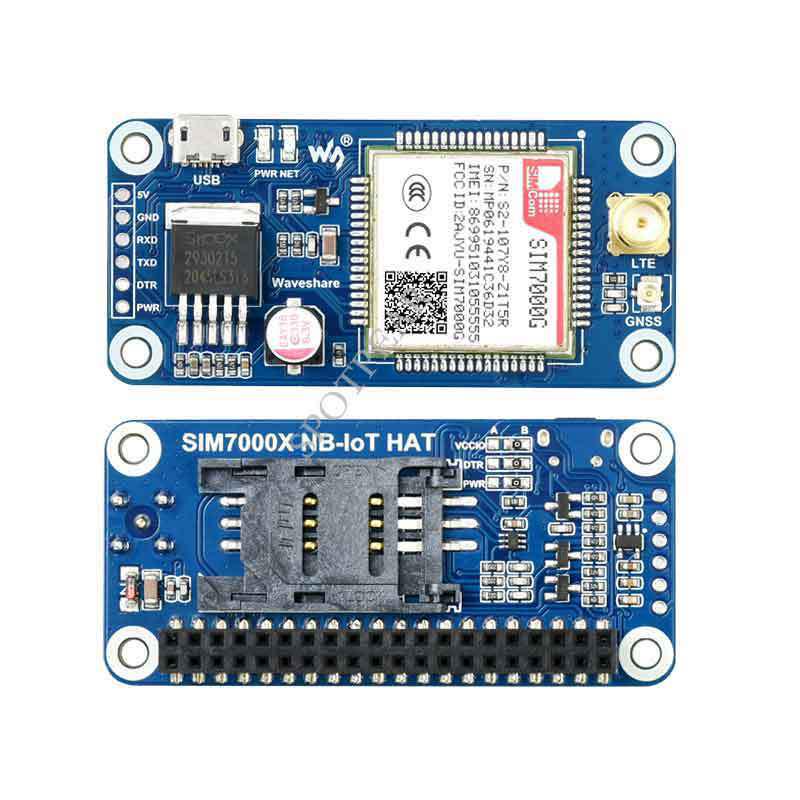 

Raspberry Pi SIM7000G NB-IoT/Cat-M/2G/GNSS Комунікаційна плата розширення