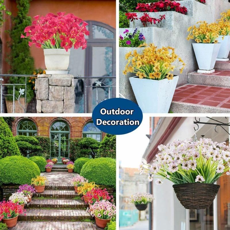 Multicolor Artificial Flowers For Outdoor Garden Porch Decor